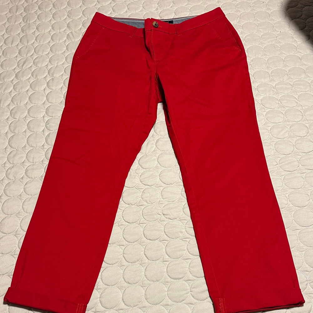 Women’s Tommy Hilfiger ankle length Red chino style Pants